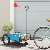 Prolenta Maison Exclusive - Fietsaanhanger. Blauw, gemaakt van Oxford-stof en metaal