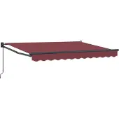 vidaXL Uitschuifbare luifel Bordeauxrood 3 x 2 m