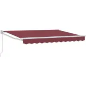 vidaXL Uitschuifbare luifel Bordeauxrood 3 x 2 m