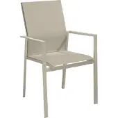 Coppens Delia stapelbare tuinstoel hoge rug latte light -