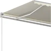 vidaXL Luifel handmatig uittrekbaar 500x300 cm crèmekleurig