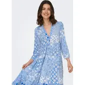 ONLY Blousejurk 'ONLMilana' blauw / lichtblauw / wit