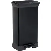 Curver Decobin Rechthoekige afvalbak - 50 L - Carbon Black