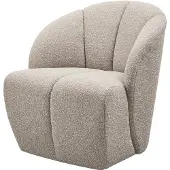 Woood Mojo Draaifauteuil - Bouclé - Beige Melange - 75x68x77