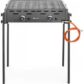 Hendi Roast-Master Pro gasgrill – dubbele branders – zwart – 11,6kW – 790x560x900 mm