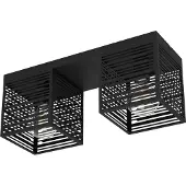 Eglo Plafondlamp Piedritas Zwart 2xe27