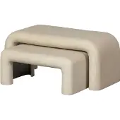 Woood Stani Salontafels - Naturel - Set van 2
