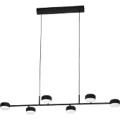 Eglo Clavellina, flexibele bevestiging, zwart, wit, zwart, wit, kunststof, staal, rond, voor binnengebruik