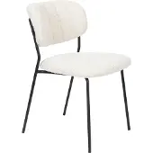 White Label Eetkamerstoel Jolien Black/Bouclé