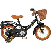 Volare Ashley Kinderfiets - Meisjes - 12 inch - Zwart