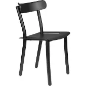 Zuiver Set van 2 tuinstoelen Friday | kunststof zwart 50x79x44 cm tuinstoelen | NADUVI