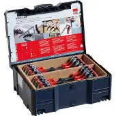 Bessey KliKlamp Case KLIS, 16-delige snelspanklemset in koffer met KLI12, KLI16, KLI20 en KLI25