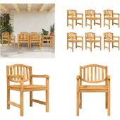 vidaXL Tuinstoelen 6 st 58x59x88 cm massief teakhout - Tuinstoel - Tuinstoelen - Tuinstoel - Buitenstoel