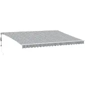 vidaXL Luifel automatisch uittrekbaar 500x350 cm antraciet en wit