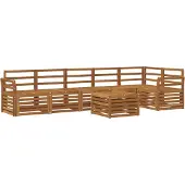 vidaXL Buiten bank set 7 st Naturel Polyester