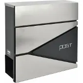 AWTOOLS AW75055 - Brievenbus - Antraciet - Staal - Met Krantenhouder