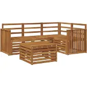 vidaXL Buiten bank set 5 st Naturel Polyester