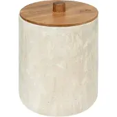 5 Five Como Afvalemmer met deksel - Marmereffect - 5L - Beige