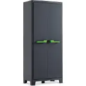 Keter Moby hoge kast - 4 planken - 80x44x182 cm - Antraciet