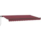 vidaXL Uitschuifbare luifel Bordeauxrood 350 x 200 cm Stof