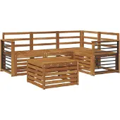 vidaXL Buiten bank set 5 st Naturel Polyester