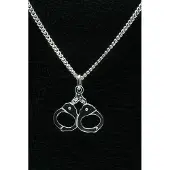 MOOYE ® - Collectie Zilveren Handboeien ketting hanger