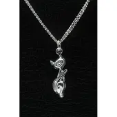 MOOYE ® - Collectie Zilveren Poes ketting hanger - Siamees