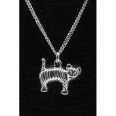 MOOYE ® - Collectie Zilveren Tijger ketting hanger