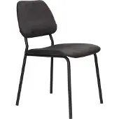 Dutchbone Darby Chair - Zwart - eetkamerstoel - metalen poot