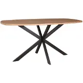 Lizzely Garden & Living Eettafel Deens ovaal 160cm bruin Hero ovale eettafel