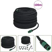 The Living Store Flexibele Irrigatieslang - 100m - Rubber Druppelslang