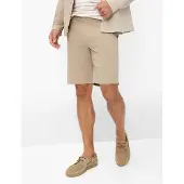 Brax Bozen Regular Fit Bermuda beige, Effen