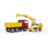 BRUDER 2751 MAN vrachtwagen met Liebherr kraan