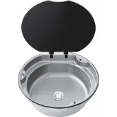 Thetford Basic Line 30 Spoelbak rond 7,4 liter - Inbouwkookplaten & -spoelbakken
