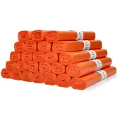 123schoon Aanbieding: 25x Vuilniszakken 70 liter | 20 stuks | HDPE | Oranje |