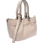 Luisa Vannini Beige Rundleer Tas