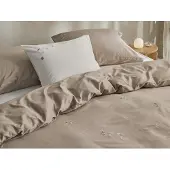 Yumeko Kussensloop Katoensatijn 60x70 Wit - Eco, Bio & Fairtrade