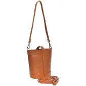Anna Luchini Brown Rundleer Tas