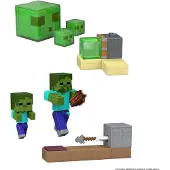 Mattel Minecraft actiefiguur Redstone Charged Sticky Piston Trap groen.