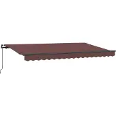 vidaXL Uitschuifbare luifel Bruin 400 x 200 cm Stof