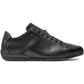 BOSS Sneakers laag 'Saturn' antraciet / zwart