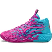 Puma MB.04 DIP Basketbalschoen Roze/Blauw | 43