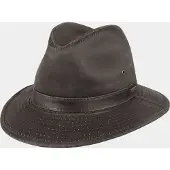 Hatland Orville - Verweerd katoenen hoed - Bruin - Assorti - M