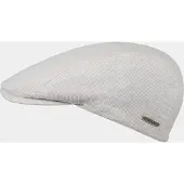 Hatland Dante - Gestreept linnen flatcap - Beige - Assorti - S