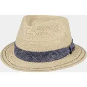 Hatland Barbeau - Duurzame stro hoed - Naturel - Assorti - XL