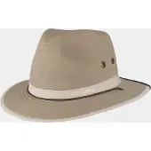 Hatland Campwood - Katoenen fedora hoed - Beige - Assorti - L