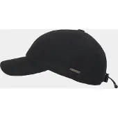 Hatland Lenox - Wollen baseball cap met oorflap - Zwart - Assorti - L/XL