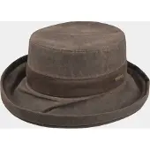 Hatland Merridin - Katoenen wax hoed - Bruin - Assorti - One size