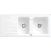 Villeroy & Boch Architectura - Keramische spoelbak 116x51 cm incl. afvoergarnituur, CeramicPlus, alpine wit 338002R1