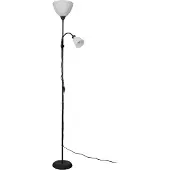 Eglo Montanini-E Vloerlamp - Leeslamp - E27 - E14 - 176 cm - Zwart/Wit